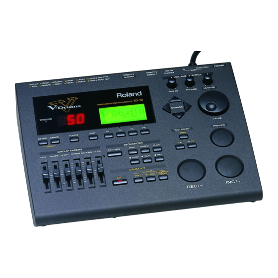 Roland TD-10 Settings Manual
