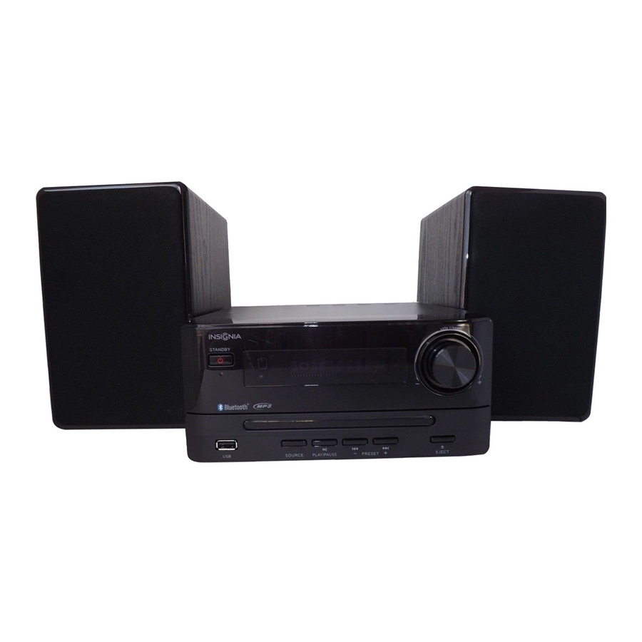 Insignia NS-SH513 - Bluetooth/CD Compact Shelf System Quick Setup