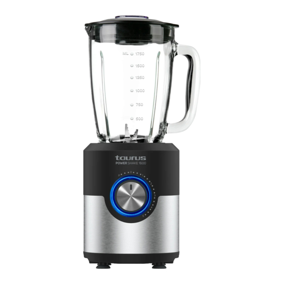Taurus POWER SHAKE 1600 Instructions For Use Manual