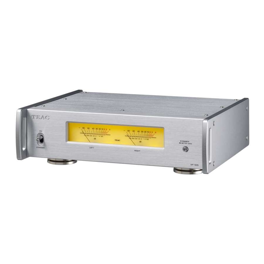 Teac AP-505 - Stereo Power Amplifier Manual