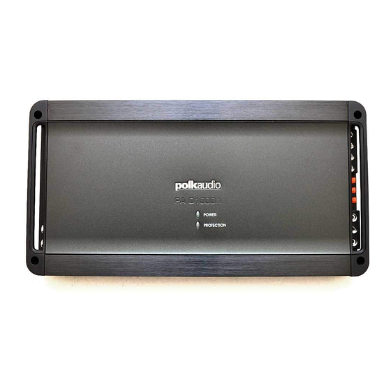 Polk Audio PA D1000.1 Owner's Manual