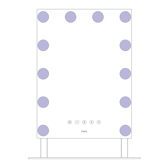 User Manuals: iHome Hollywood Pro iCVBT15 Vanity Mirror