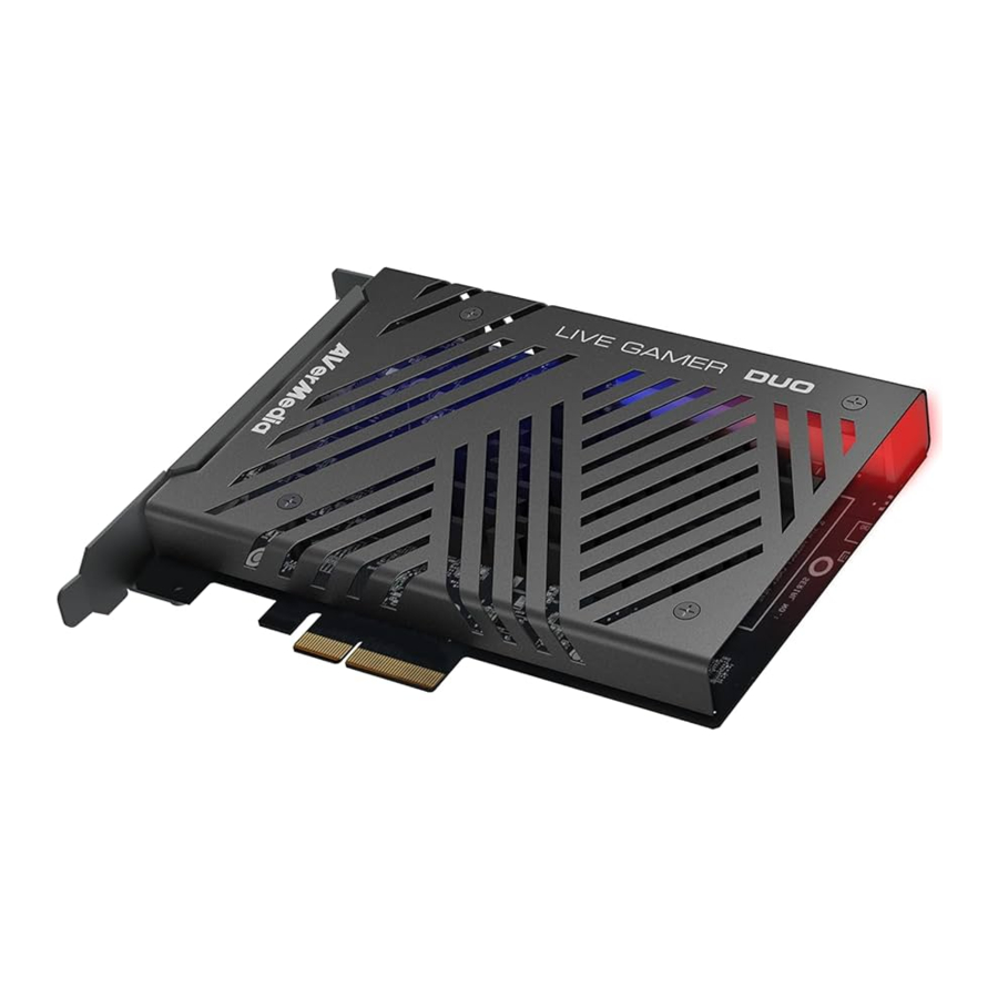 Avermedia LIVE GAMER DUO GC570D Manual