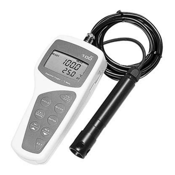 EUTECH INSTRUMENTS CYBERSCAN DO 100 DISSOLVED OXYGEN METER Instruction Manual