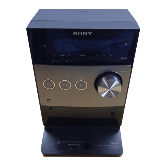 Sony CMT-FX350I Operating Instructions