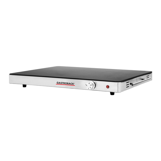 Gastroback 42491 Warming Tray Manuals