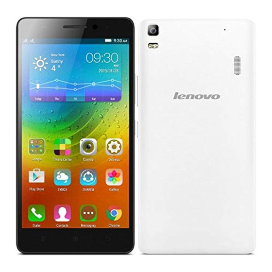 Lenovo A7000 PLUS Smartphone Manuals