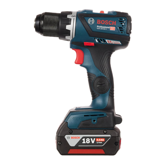 User Manuals: Bosch GSR 18V-60 C Cordless Drill/Driver