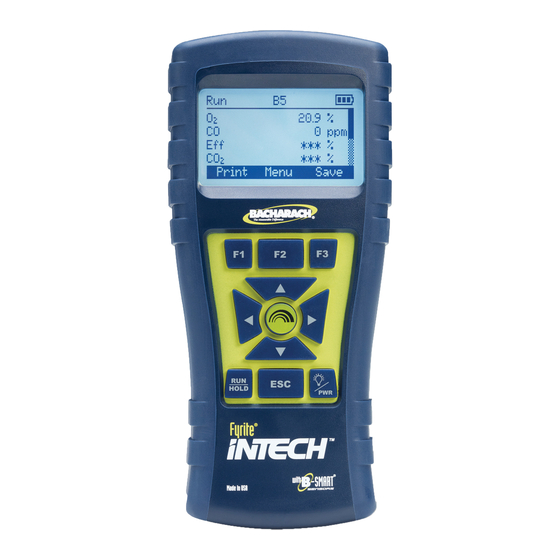 Bacharach Fyrite InTech Quick Start Manual