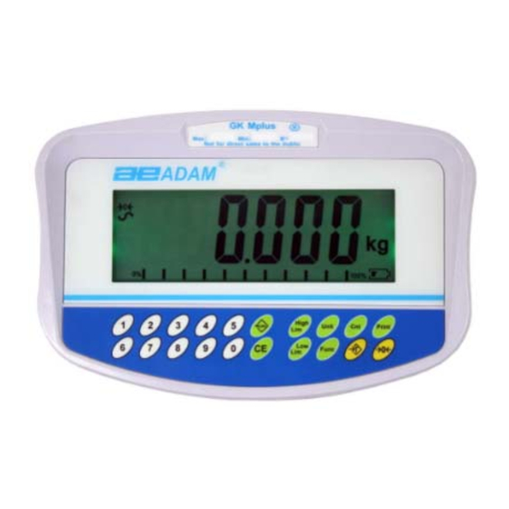 Adam Equipment GK-Mplus Manual