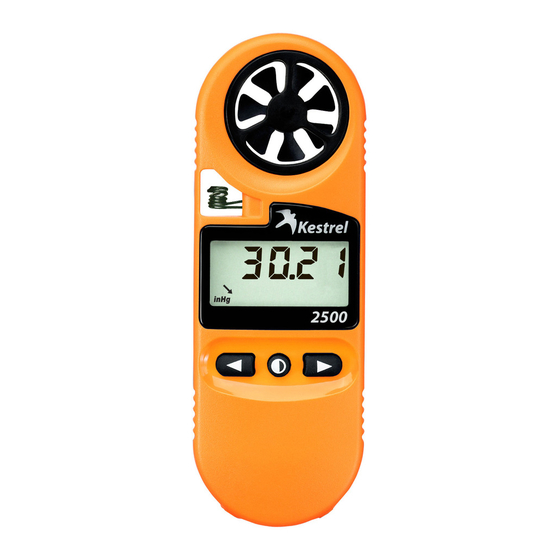 Kestrel Pocket Weather 2500 Operation And Maintenance Manual