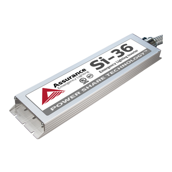 Assurance Engineering Emergency Lighting Si-36 Instruction Manual