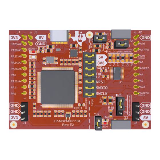 Texas Instruments LP-MSPM0C1104 Board Manuals