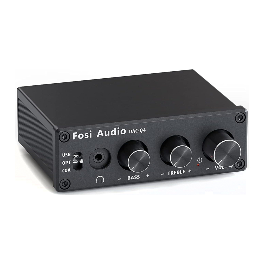Fosi Audio DAC-Q4 - Compact mini digital/Analogue Audio Converter Adapter with USB Manual