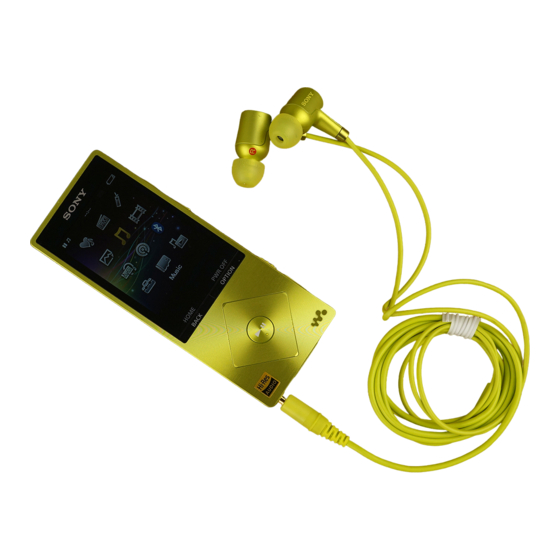 Sony NW-A25 Service Manual