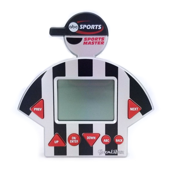 Excalibur ABC Sports Sports Master A04 Operating Manual