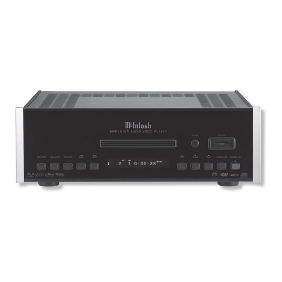 McIntosh MVP881BR Manuals