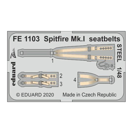 Eduard Spitfire Mk.I seatbelts STEEL Manual