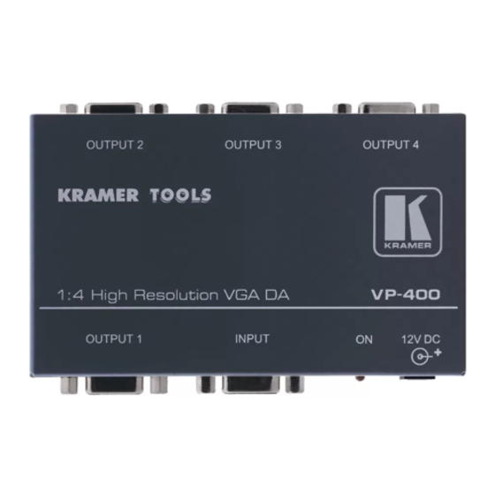 Kramer VP-400 User Manual