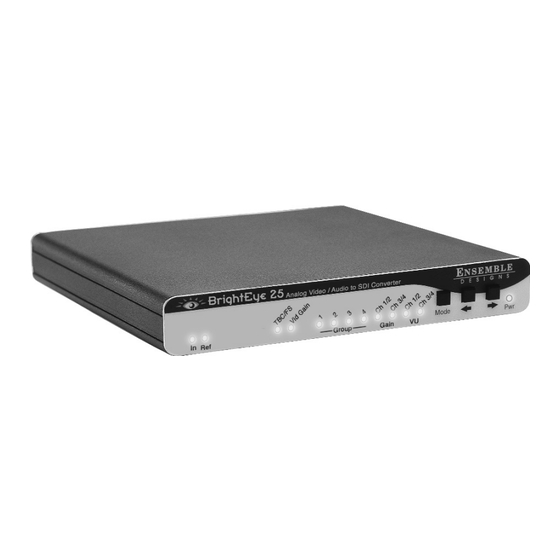 Ensemble Designs BrightEye 25 User Manual