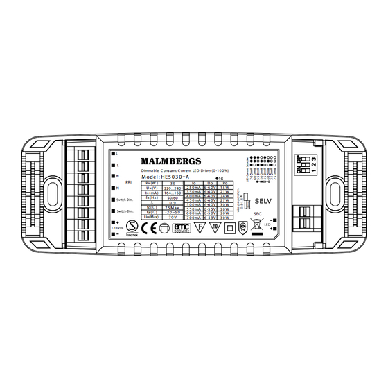 Malmbergs HE5030-A Instruction Manual