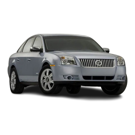 Mercury Sable 2008 Quick Reference Manual