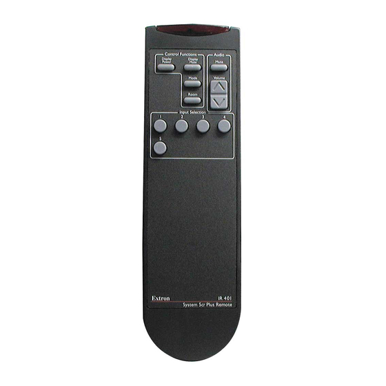 Extron electronics IR 401 Instruction Manual