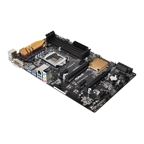 ASROCK Z170 Pro4/D3 Manual