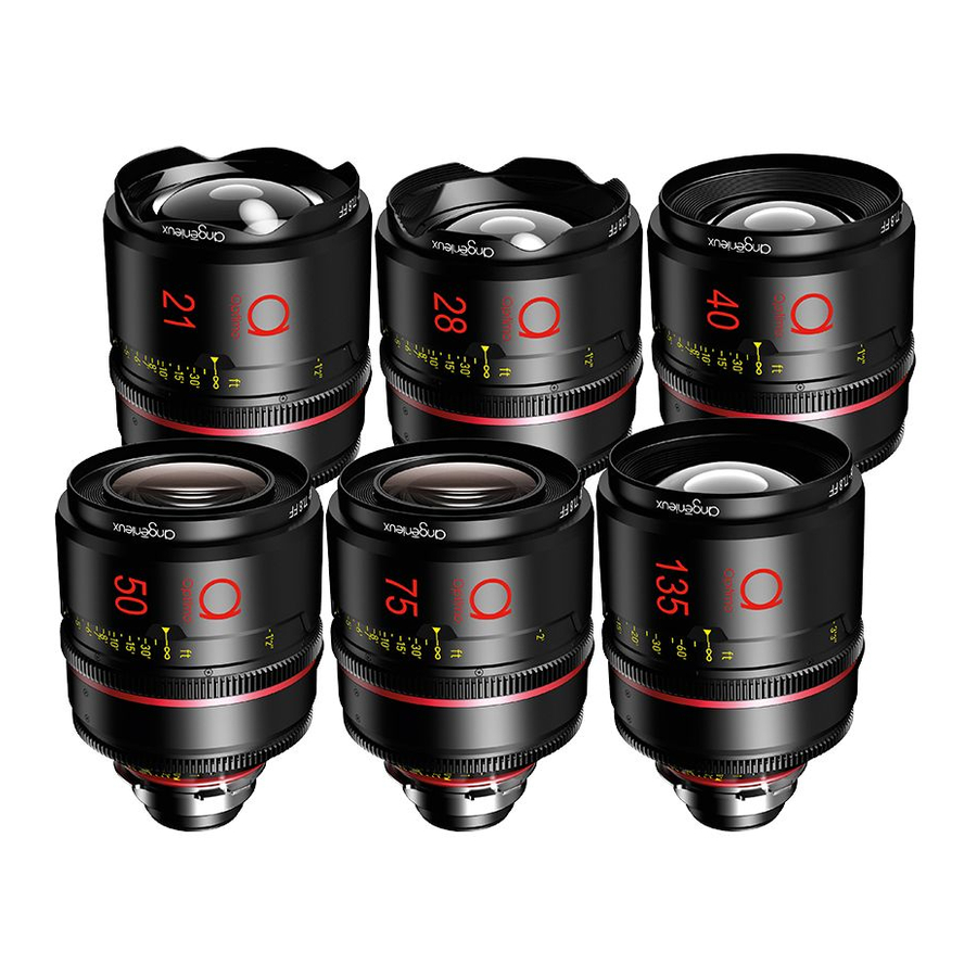 Angenieux OPTIMO PRIME Camera Lenses Manuals