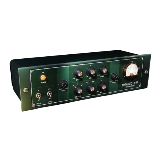 Black Rooster Audio OMNITEC-67A Quick Start Manual