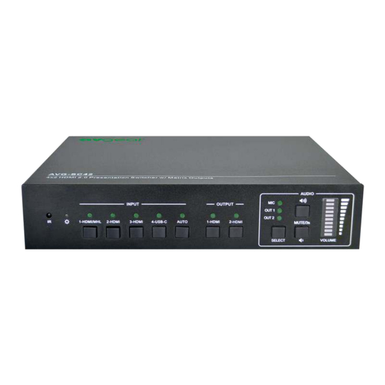 AVGear AVG-SC42T Presentation Switcher Manuals