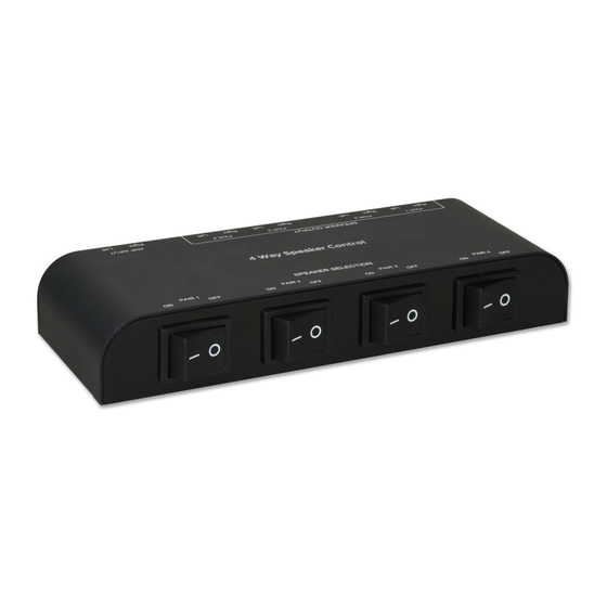 Techly 4 Way Speaker Switch with Screw-type connections User Manual