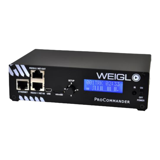 WEIGL ProCommander Wiring Diagram