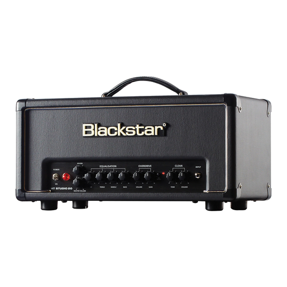 Blackstar HT Studio 20 Owner's Manual