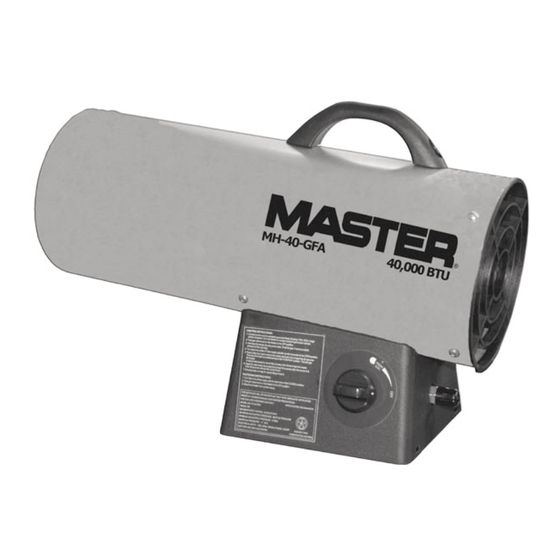 Master MH-40-GFA User's Manual And Operating Instructions