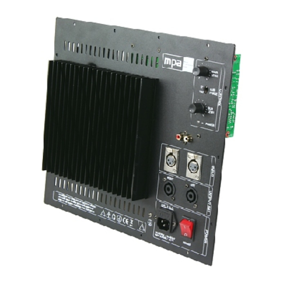 MPA A 3120 Owner's Manual