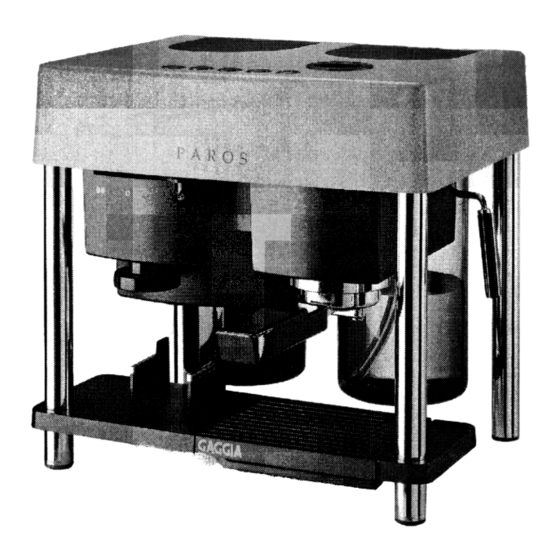 Gaggia PASCH014MENROCO Instructions Manual