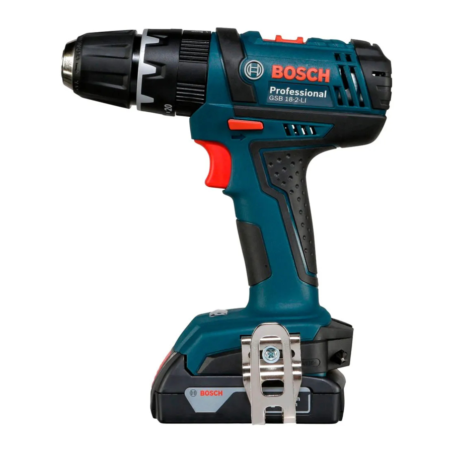 Bosch Professional GSR 18-2-LI / GSB 18-2-LI Manual