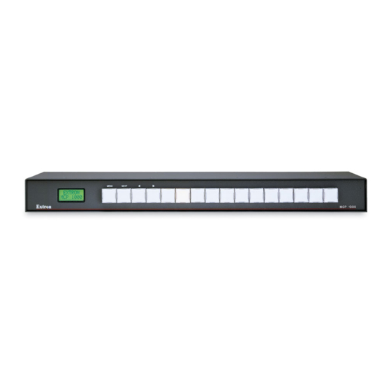 Extron electronics MCP 1000 User Manual