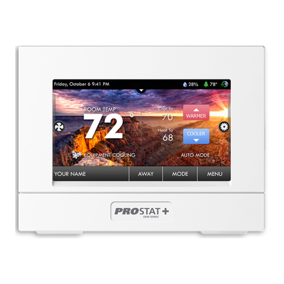 User Manuals: PROSTAT+ OEM Series Thermostat