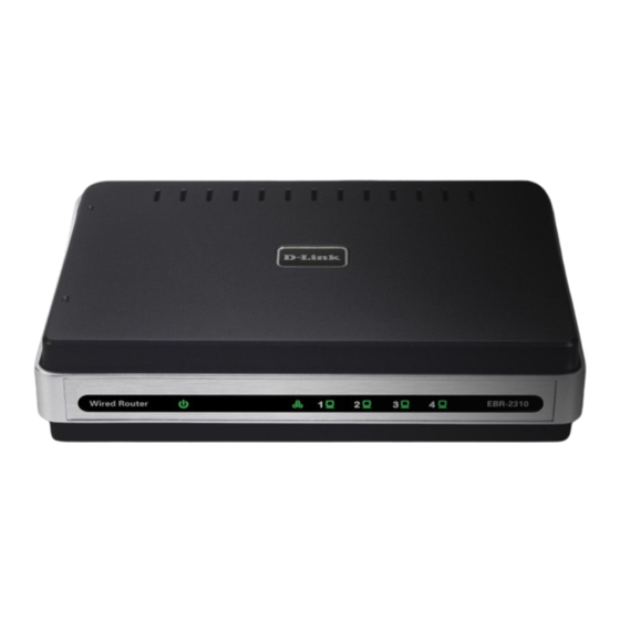 User Manuals: D-Link EBR-2310 Ethernet Broadband Router