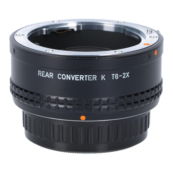 Pentax Rear Converter K T6-2X Operating Manual