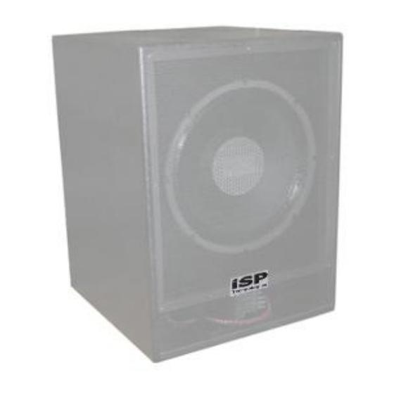 iSP Technologies XMAX 118 Active Series Owner's Manual