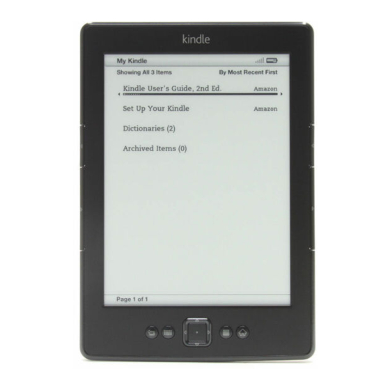 AMAZON KINDLE USER MANUAL Pdf Download ManualsLib