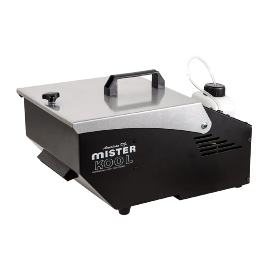 AMERICAN DJ MISTER KOOL USER INSTRUCTIONS Pdf Download ManualsLib