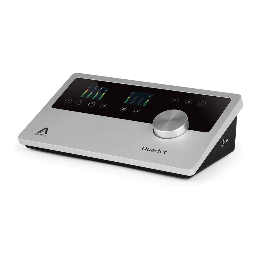 APOGEE QUARTET USER MANUAL Pdf Download | ManualsLib