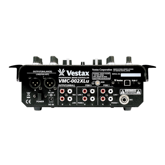VESTAX VMC-002XLU OWNER'S MANUAL Pdf Download | ManualsLib