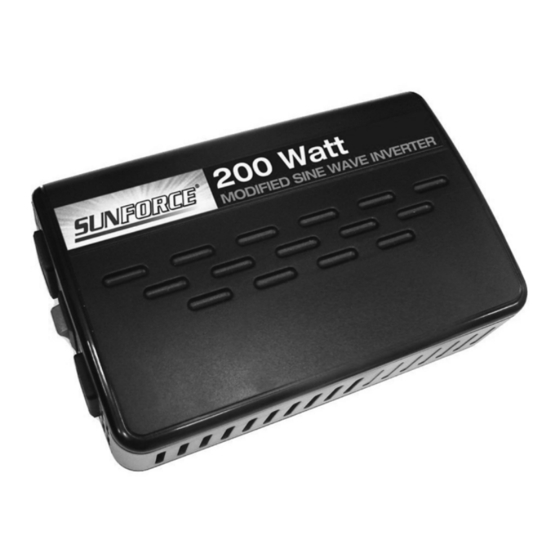 SUNFORCE 200WATT POWER INVERTER USER MANUAL Pdf Download ManualsLib