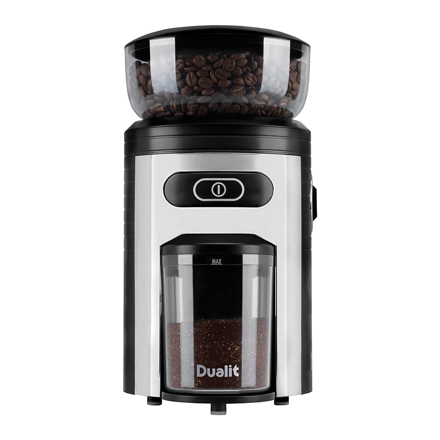 DUALIT COFFEE GRINDER INSTRUCTION MANUAL & GUARANTEE Pdf Download