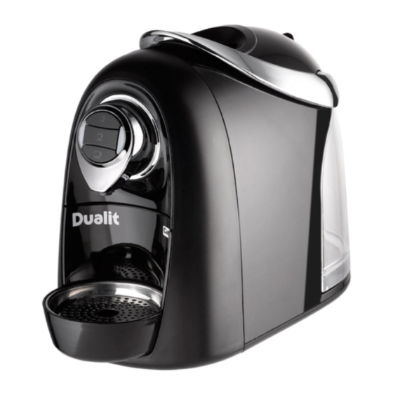 DUALIT RAPIDO CAPSULE MACHINE INSTRUCTION MANUAL & GUARANTEE Pdf